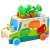 Edukacinis medinis automobilis su priedais