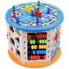 Edukacinis medinis kubas su labirintu, 8in1