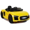Lean Cars Audi R8 Spyder Geltona – elektrinis važiavimas ant automobilio dažytas