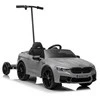 Elektromobilis vaikams BMW M5 su papildoma platforma, sidabrinis lakuotas