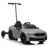Elektromobilis vaikams BMW M5 su papildoma platforma, sidabrinis lakuotas