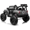 Elektromobilis vaikams Jeep JC666 Lakuotas, sidabrinis