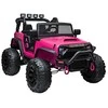 Elektromobilis vaikams Jeep JC666 Lakuotas, rožinis