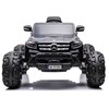 Elektromobilis vaikams Mercedes X 4x4 AWD, MP4, Lakuotas, juodas