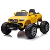 Elektromobilis vaikams Mercedes X 4x4 AWD, MP4, Lakuotas, geltonas