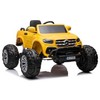 Elektromobilis vaikams Mercedes X 4x4 AWD, MP4, Lakuotas, geltonas