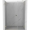 Dušo durys Mexen Lunar-B, kairė, 125 cm, transparent/auksinis