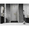Dušo durys Mexen Lunar-B, kairė, 90 cm, transparent/brushed auksinis