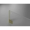 Dušo durys Mexen Lunar-F, sulankstomos, kairė, 100 cm, transparent/brushed auksinis