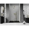 Dušo durys Mexen Lunar, kairinės, 130 cm, transparent/brushed auksinis