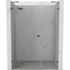 Dušo durys Mexen Lunar, kairinės, 140 cm, transparent/rose auksinis