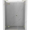 Dušo durys Mexen Lunar L, kairė, 125 cm, transparent/auksinis