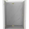 Dušo durys Mexen Lunar L, kairė, 130 cm, transparent/brushed auksinis