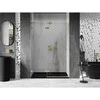Dušo durys Mexen Lunar L, kairė, 130 cm, transparent/brushed auksinis