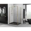 Dušo kabina Mexen Exo, varstomos durys, 160 x 95 cm, transparent/auksinis