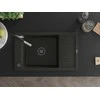 Granitinė virtuvinė plautuvė Mexen Elias su maišytuvu ir sifonu, Metallic juodas/auksinis+Juodas/Chrome