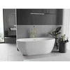 Vonia Mexen Eos, 150 x 75 cm, Baltas + Brushed auksinis persipylimas