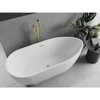 Vonia Mexen Eos, 170 x 75 cm, Baltas + Brushed auksinis persipylimas
