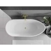 Vonia Mexen Eos, 170 x 75 cm, Baltas/Juodas + Brushed auksinis persipylimas