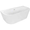 Vonia Mexen Oval+, 170 x 80 cm, Baltas + Brushed auksinis persipylimas