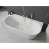 Vonia Mexen Oval+, 170 x 80 cm, Baltas + Brushed auksinis persipylimas