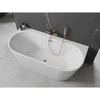 Vonia Mexen Oval+, 170 x 80 cm, Baltas + Rose auksinis persipylimas