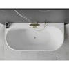 Vonia Mexen Oval+, 170 x 80 cm, Baltas + Brushed auksinis persipylimas