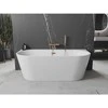 Vonia Mexen Oval+, 170 x 80 cm, Baltas + Rose auksinis persipylimas