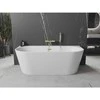 Vonia Mexen Oval+, 170 x 80 cm, Baltas + Brushed auksinis persipylimas