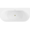 Vonia Mexen Oval+, 170 x 80 cm, Baltas + Brushed auksinis persipylimas
