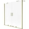 Vonios sienelė Mexen Velar Duo, 150 x 150 cm, Brushed auksinis/matinis stiklas