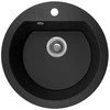 Granitinė virtuvinė plautuvė Laveo Dafne SBD_780T, Juodas