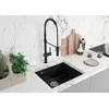 Granitinė virtuvinė plautuvė Laveo Ibiza SBI_710U, Juodas