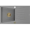 Granitinė virtuvinė plautuvė Mexen Cesar su sifonu, Pilkas+Gold, 775 x 470 mm