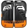HEX 1,5–10 mm raktų su rutuline galvute ir TORX 10–50 rinkinys Bradas, 18 vnt., long