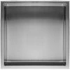 Įleidžiama vonios kambario lentyna REA 01, 30x30 cm, Brushed steel