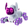 Interaktyvus robotas šuo su nuotoliniu valdymu TOOBY RC 4WD 360°, baltas/violetinis