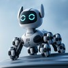 Interaktyvus robotas šuo su nuotoliniu valdymu TOOBY RC 4WD 360°, baltas/juodas