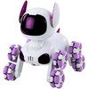 Interaktyvus robotas šuo su nuotoliniu valdymu TOOBY RC 4WD 360°, baltas/violetinis