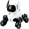 Interaktyvus robotas šuo su nuotoliniu valdymu TOOBY RC 4WD 360°, baltas/juodas