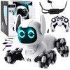 Interaktyvus robotas šuo su nuotoliniu valdymu TOOBY RC 4WD 360°, baltas/juodas