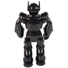 Interaktyvus vaikštantis robotas su garso ir šviesos efektais, juodas