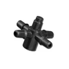 Keturių dalių jungtis emiteriams ir lašintuvams Bradas, 5mm/3x5mm