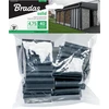 Klipsai tvoros juostai Bradas Solid, 4.75 cm, 40 vnt., tamsiai pilka