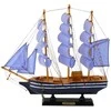 Kolekcinis dekoratyvinis laivo modelis, 33x31 cm, baltas/mėlynas