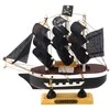 Kolekcinis dekoratyvinis piratų laivo modelis, 16x15 cm, juodas