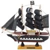 Kolekcinis dekoratyvinis piratų laivo modelis, 20x20 cm, juodas