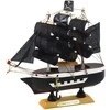 Kolekcinis dekoratyvinis piratų laivo modelis, 16x15 cm, juodas