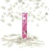 Konfeti patranka Baltas Hearts, 30 cm, 1 vnt.