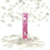 Konfeti patranka Baltas Hearts, 30 cm, 1 vnt.